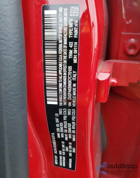 2019 Alfa Romeo Stelvio Ti z USA, uszkodzony, nr VIN ZASPAKBN0K7C70105